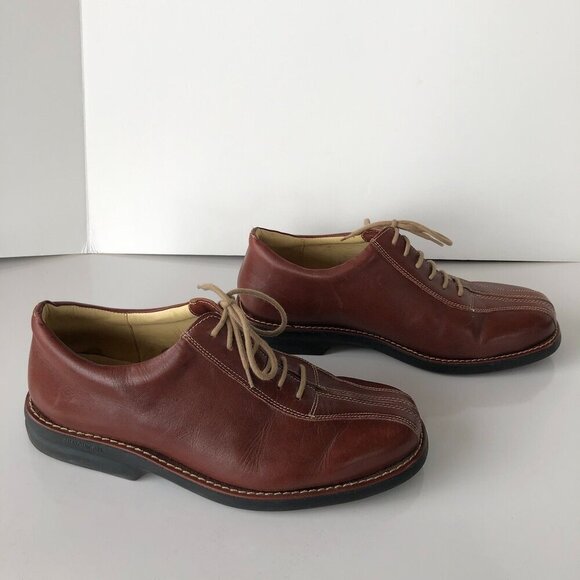 SANDRO MOSCOLONI Men Brown Soft Leather Lace-Up Comfort Anatomic Gel Oxford 11D - Picture 9 of 16